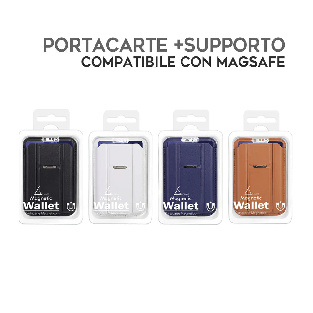 Portacarte magnetico con supporto, compatibile con MagSafe