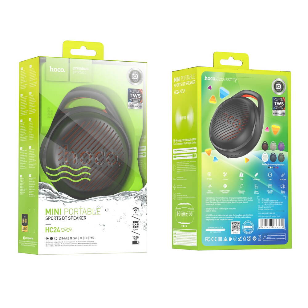 HOCO HC24 SPORTS BT SPEAKER NERO