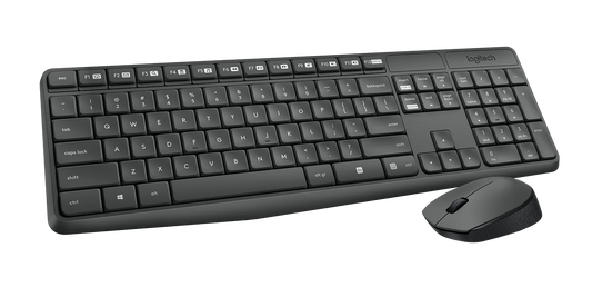 LOGITECH KIT TASTIERA+MOUSE WIRELESS USB NERO MK235 920-007913