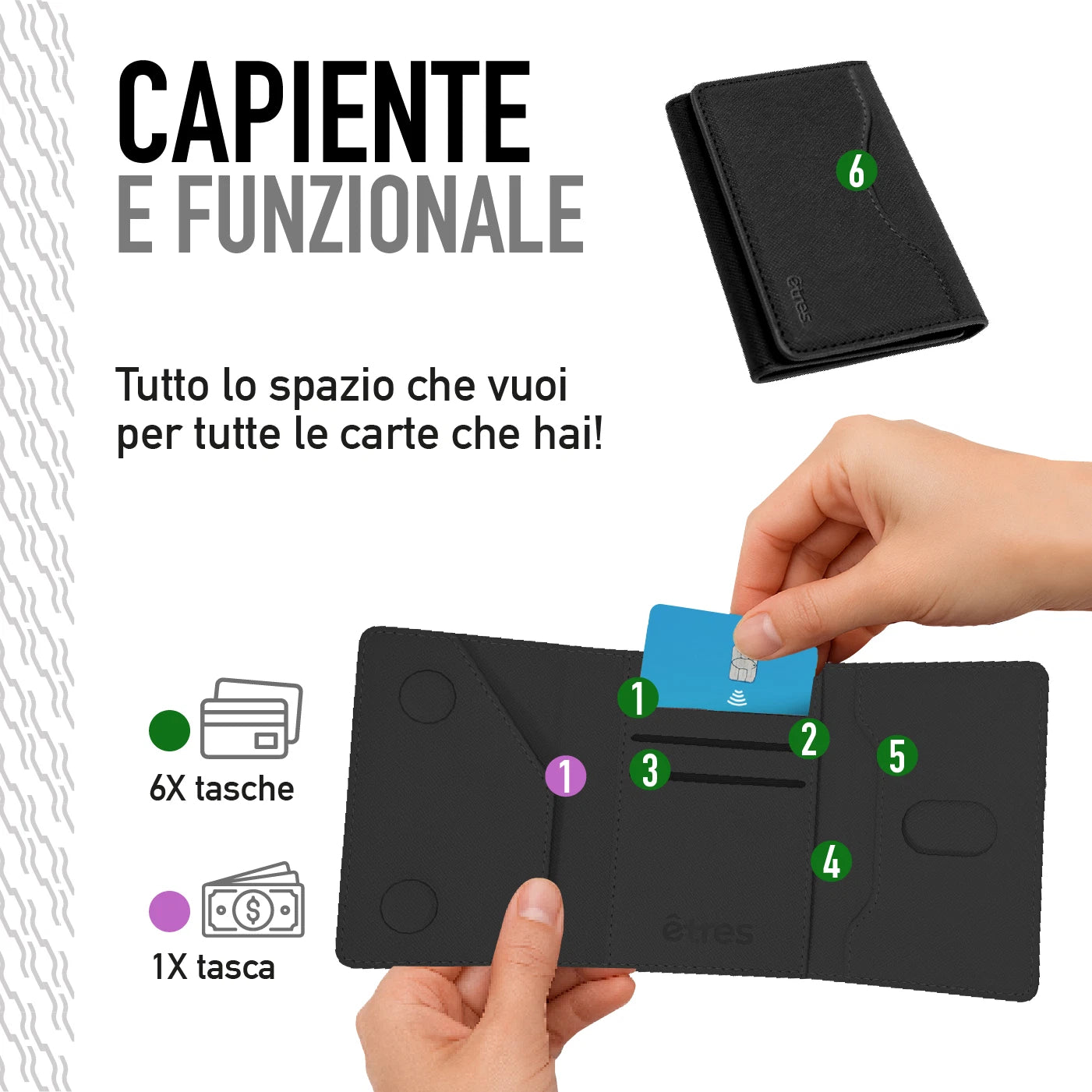 ETRES SMART WALLET CLASSIC BLACK PINK